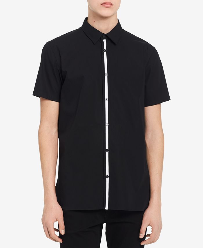 Calvin Klein Men's Contrast Stripe Shirt - Macy's
