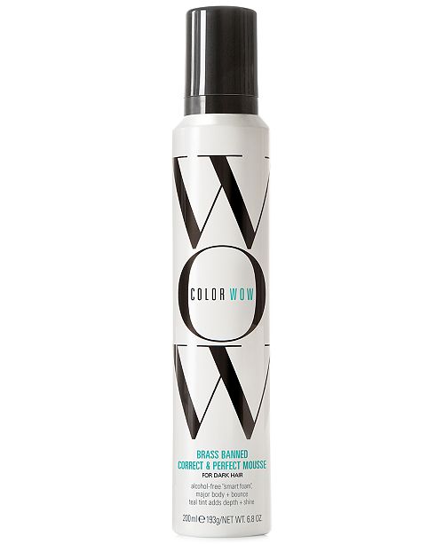 Color Wow Brass Banned Correct Perfect Mousse For Dark Hair 6 8