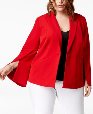 macy's plus size blazers