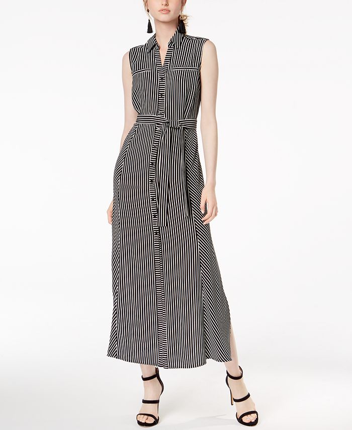 Bar III Belted Maxi Shirtdress, Created for Macy's & Reviews - Dresses ...