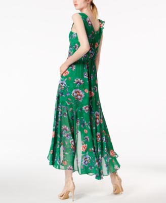 Bar III Floral-Print Ruffled Maxi Dress, Created for Macy's
