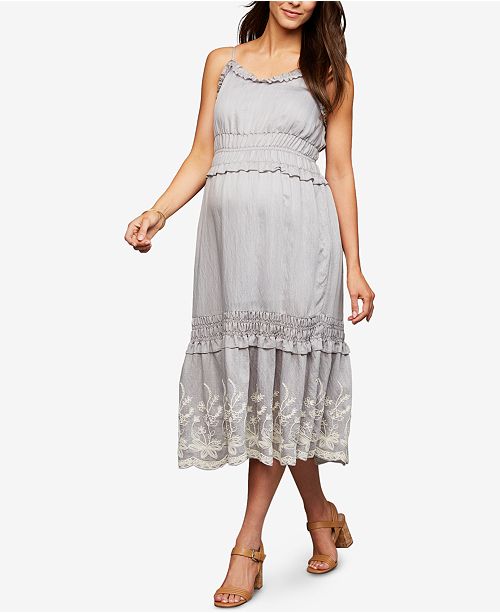 A Pea In The Pod Maternity Embroidered Midi Dress Reviews