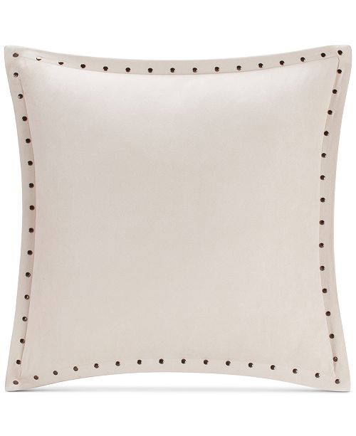 Madison Park Alban Faux Suede 20 Square Studded Decorative Pillow