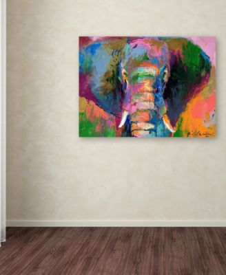 Richard Wallich 'Elephant 2' Canvas Art - 35" x 47" x 2"