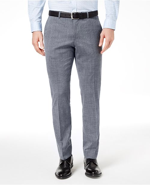 Hugo Boss HUGO Men's ModernFit Stretch Gray/Blue Glen Plaid Vested