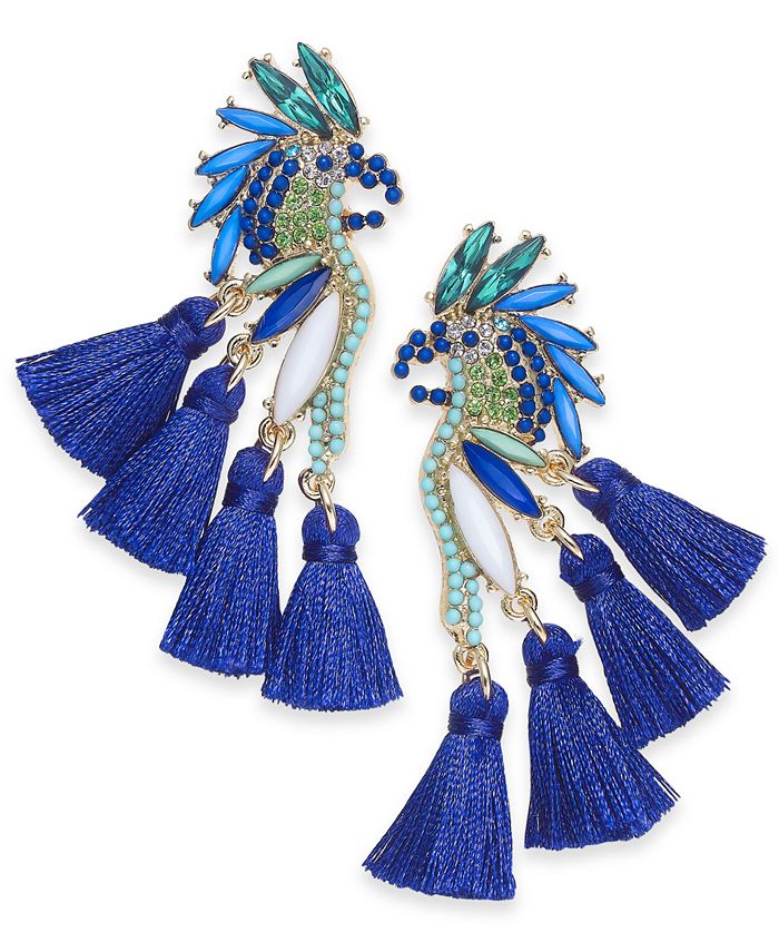 INC International Concepts I.N.C. Gold Tone Mixed Metal Blue Bird