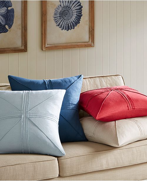 Madison Park Avella Oversized 24 Square Pieced Frayed Decorative