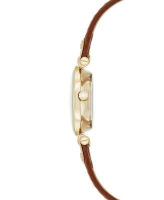 Women's Brown Leather Strap Watch 10-9442CHHY