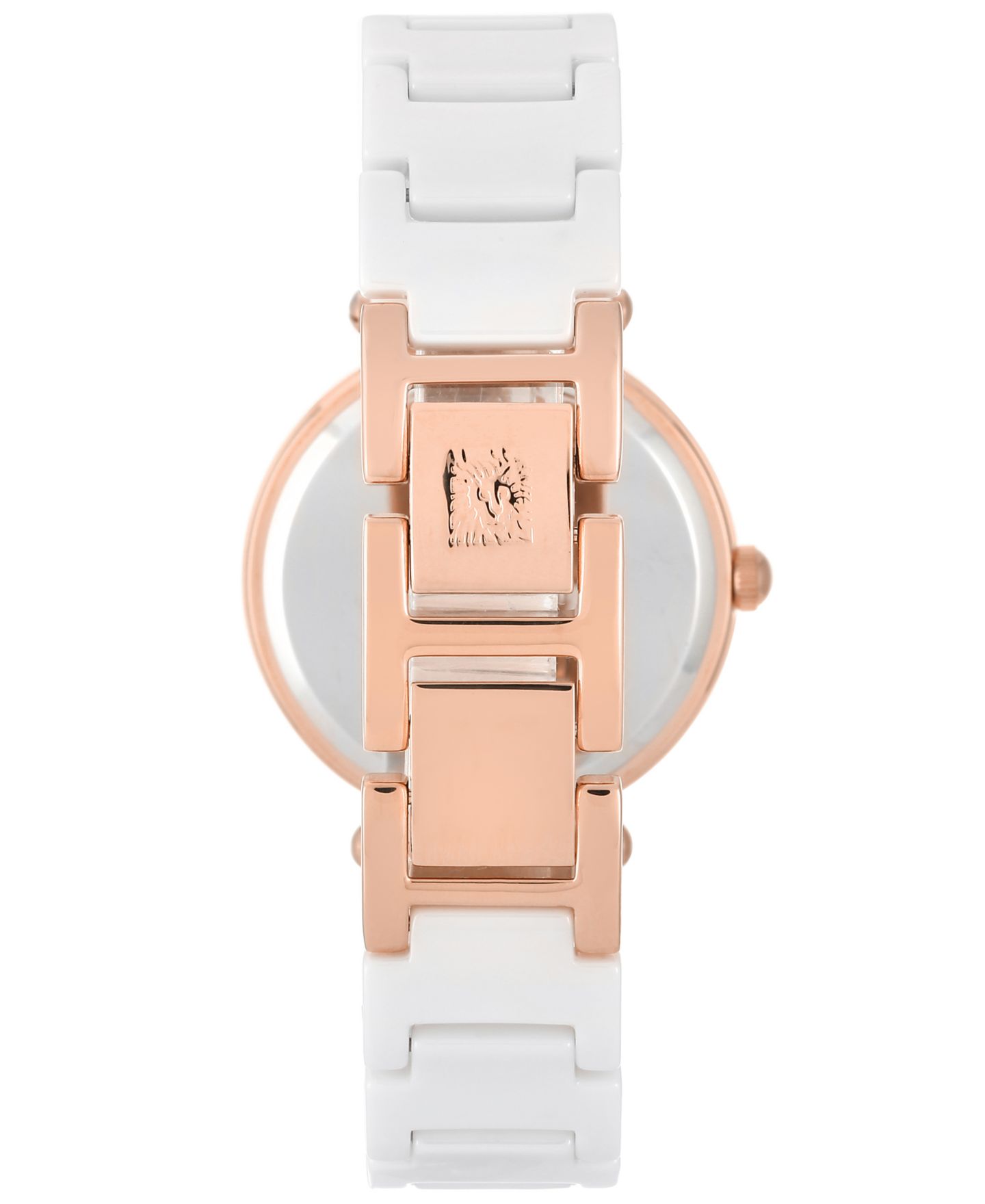 Женские часы Anne Klein Diamond Accent White Ceramic Bracelet Watch 33mm AK-1018RGWT — фото 3