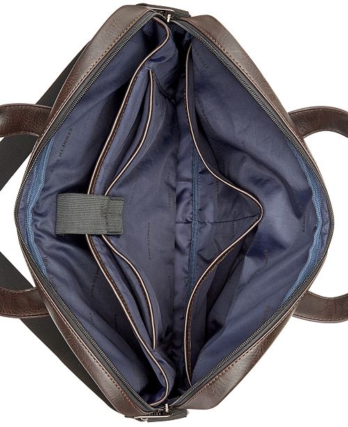 Cole Reaction Men's Slim FauxLeather Briefcase & Reviews All