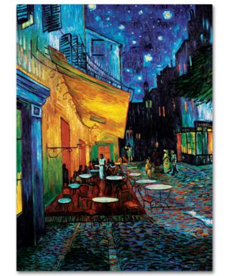 Trademark Global - Vincent van Gogh Cafe Terrace 35" x 47" Canvas Art Print