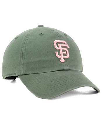 47 Brand San Francisco Giants Dark Gray Pink CLEAN UP Cap - Macy's