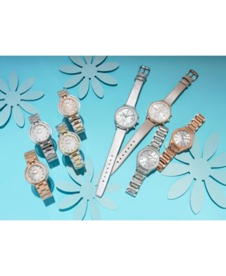 Women's Rubaiyat Diamond (1/4 ct. t.w.) Two-Tone Stainless Steel Bracelet Watch 35mm