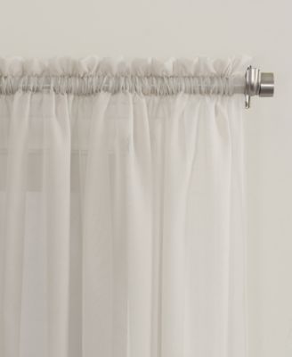 Sheer Voile Rod Pocket Curtain Panel
