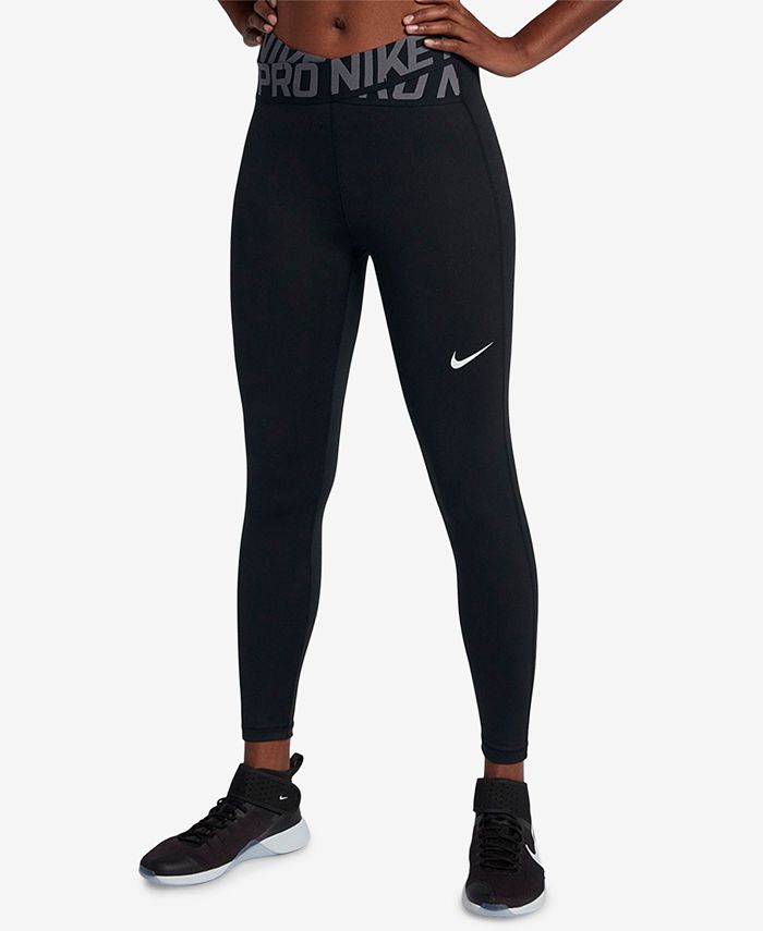Nike Pro Training Cross Over Leggings In Black