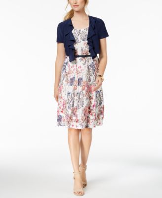 R & M Richards - Petite Lace Dress and Jacket