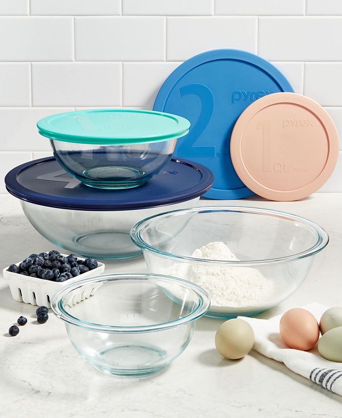 BINO | Mixing Bowl Set with Lids | Versatile Plastic Bowls for Kitchen  Mixing, Serving, and Storage - 4-Piece Mixing Bowl Set in Various Sizes 