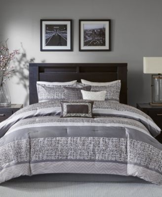 Madison Park Rhapsody Coverlet Sets Bedding In Grey