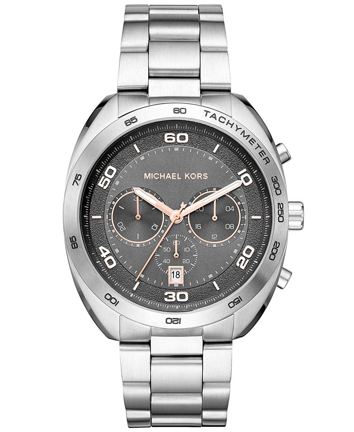 Michael Kors Men's Chronograph Dane Stainless Steel Bracelet Watch 43mm ...