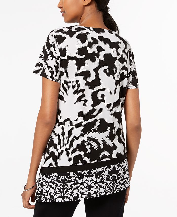 JM Collection Studded Asymmetrical Top, Created for Macy's - Macy's
