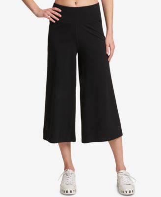 dkny wide leg cropped pants