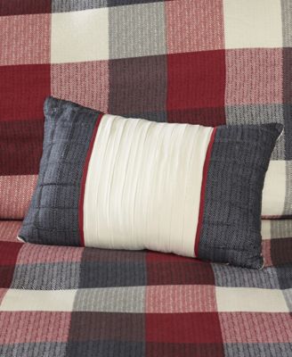 Ridge Herringbone 6-Pc. Duvet Cover Set, Full/Queen