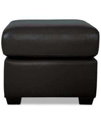 Orid Leather Ottoman, Created for Macy's