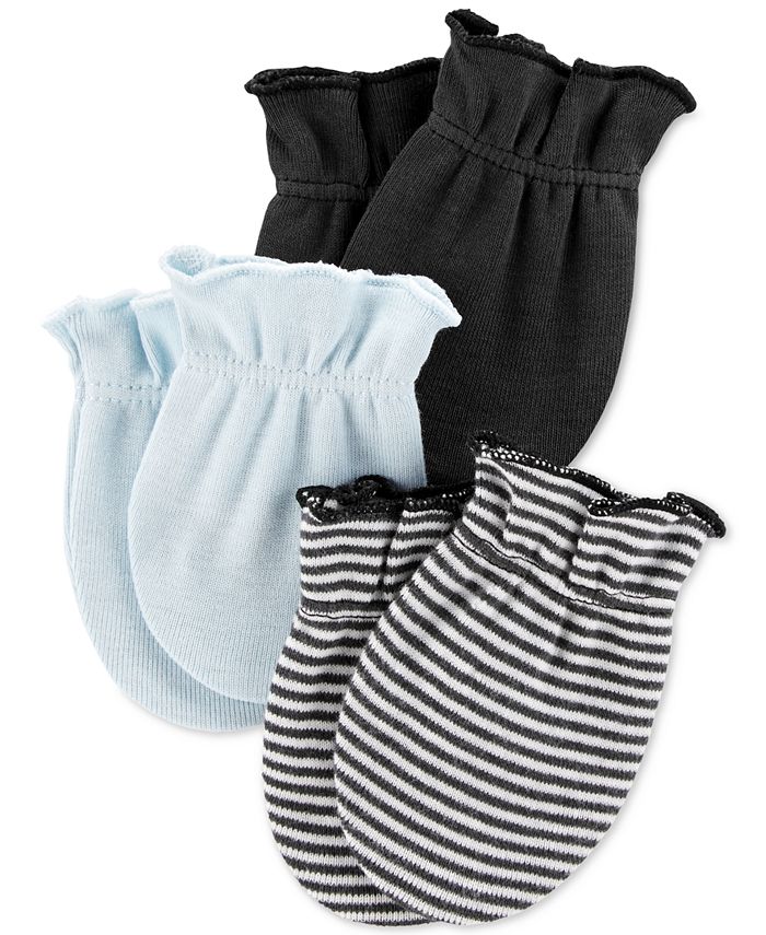 Carter's Baby Boys 3Pk. Cotton Mittens Macy's