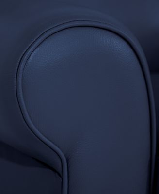 Orid 84" Leather Roll Arm Sofa