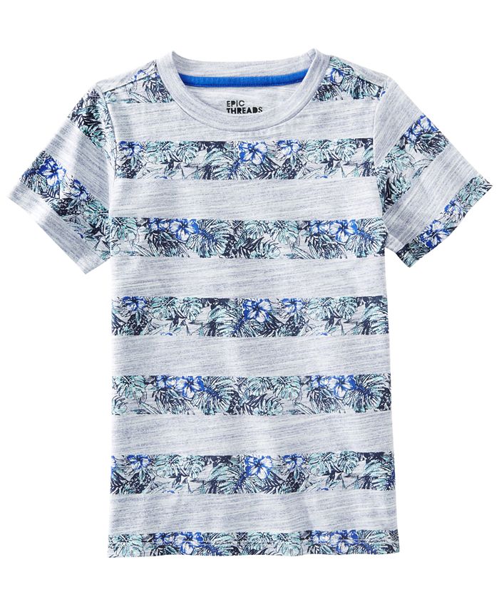 Epic Threads Toddler Boys Floral Striped TShirt, Created for Macy's Macy's