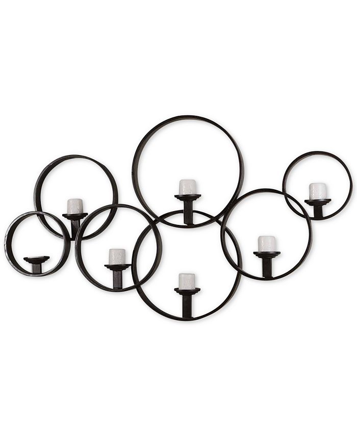Uttermost 8Pc. Kadoka Decorative Wall Candle Holder & Candles Macy's