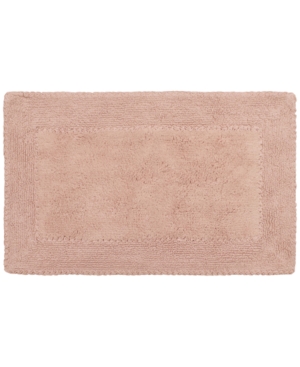 French Connection Cotton Ruffled 17" X 24" Bath Rug In Blush