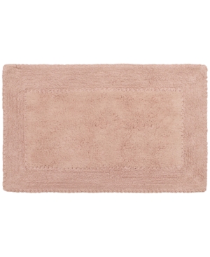 French Connection Cotton Ruffled Bath Rug, 17" X 24" In Blush