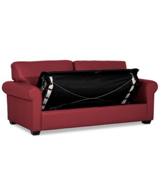 Orid 77" Full Roll Arm Leather Sleeper