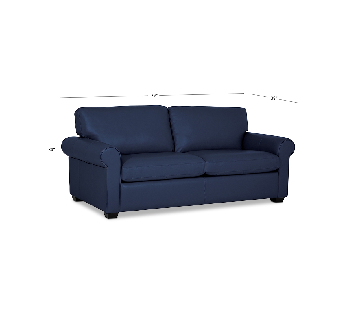 Orid Full Roll Arm Leather Sleeper, Created for Macy's -(Special Order)