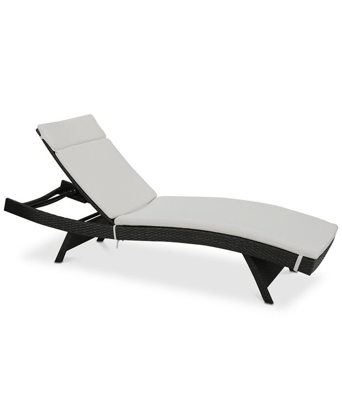 Noble House - Curio Outdoor Chaise Lounge, Quick Ship