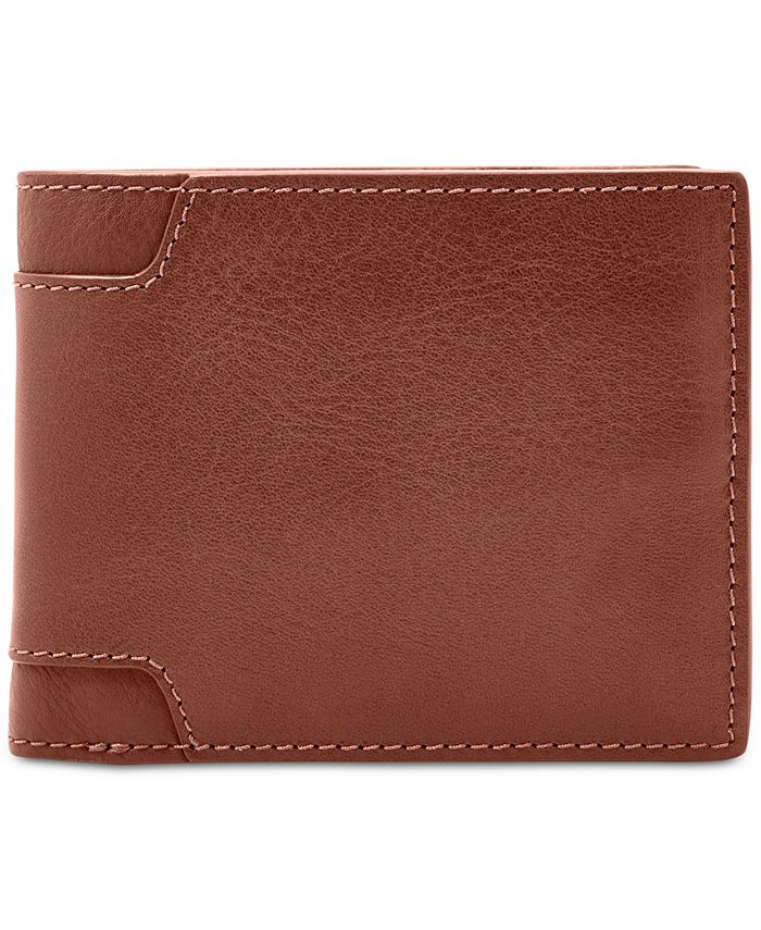 Fossil Men's Garret Leather Bifold Wallet - Macy's