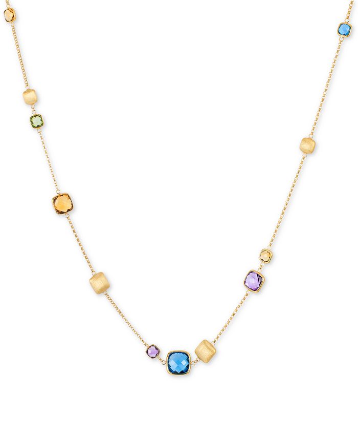 EFFY Collection EFFY® Multi-Gemstone Adjustable Statement Necklace (12 ...