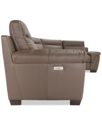 CLOSEOUT! Julius II 5-Pc. Leather Sectional Sofa With 2 Power Recliners, Power Headrests & USB Power Outlet