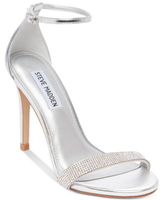 steve madden silver rhinestone heels