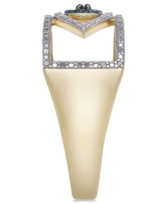 Diamond Evil Eye Ring (1/6 ct. t.w.) in 10k Gold or 10k White Gold Created for Macy's