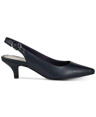 Faye Slingback Kitten-Heel Pumps