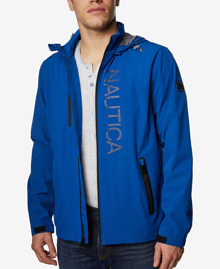 Nautica Men s Logo Print Full Zip Hooded Windslicker Macy s
