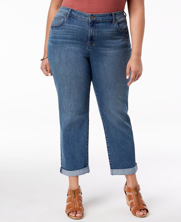 Style & Co Plus Size Boyfriend-Fit Jeans, Created for Macy's & Reviews ...