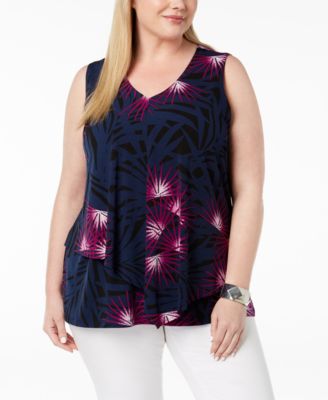 macy's alfani plus size tops