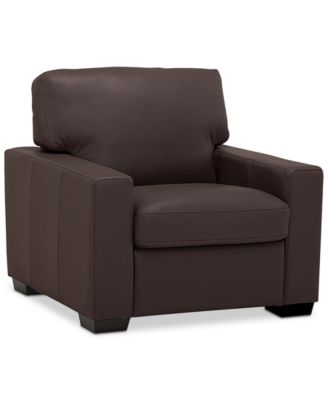 Ennia 36" Leather Armchair, Created for Macy's