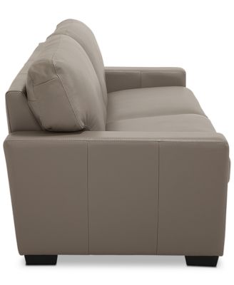 Ennia 75" Leather Apartment Sofa, Created for Macy's