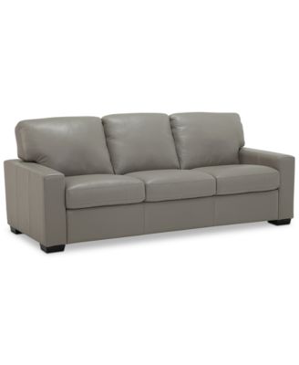 Ennia 82" Leather Queen Sleeper Sofa, Created for Macy's