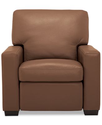 Ennia 36" Leather Pushback Recliner, Created for Macy's