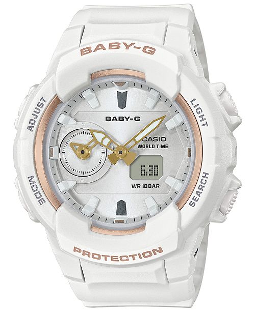 G Shock Baby G Women S Analog Digital White Resin Strap Watch 42 9mm Reviews Watches Jewelry Watches Macy S